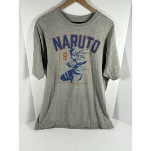 Naruto Shippuden Anime Graphic T Shirt Gray XL Viz Media Manga Tee